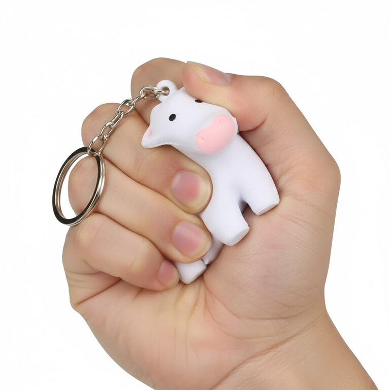 Porte-clés anti-stress personnalisé - Strezoa Vache | pandacola - 1