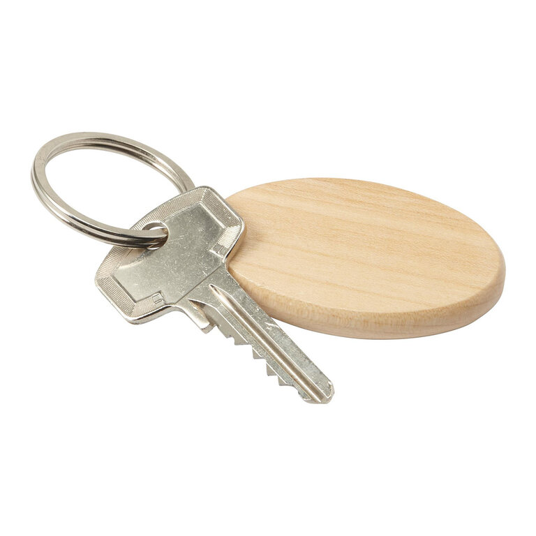 Porte-clés en bois personnalisé - Woodia Ovale | pandacola - 1