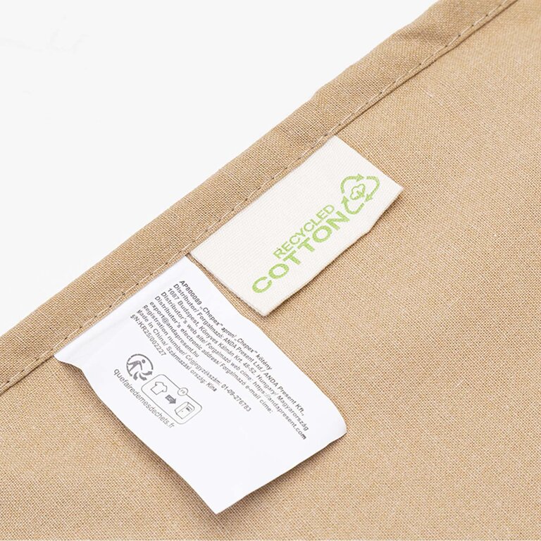 Tablier sans poche personnalisé en coton 180 gr/m² - Cuista Recyclé | pandacola - 2