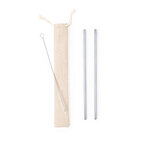 Set de 2 pailles réutilisables personnalisées en métal - Jupa | pandacola - thumb