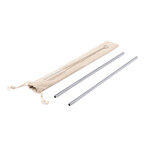 Set de 2 pailles réutilisables personnalisées en métal - Jupa | pandacola - thumb - 2