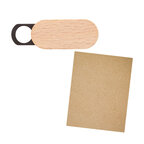 Cache caméra personnalisé en bois avec cartonette - Cobery Wood | pandacola - thumb