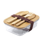 Lunch box personnalisée en verre et bambou 700 ml - Fusila | pandacola - thumb