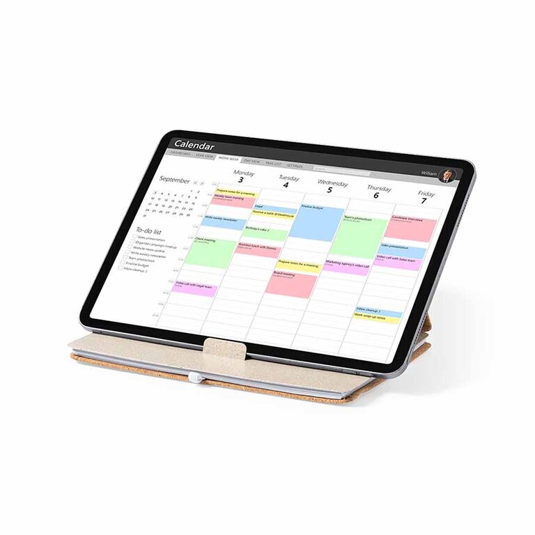 Carnet personnalisable A5 140 pages lignées avec support - Valan Liège | pandacola - 2