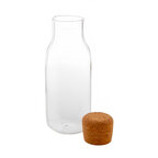 Carafe en verre personnalisée avec bouchon liège 600 ml - Juca | pandacola - thumb - 1