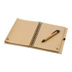 Carnet A5 personnalisé à spirales en bambou 140 pages lignées - Whimy | pandacola - thumb - 1