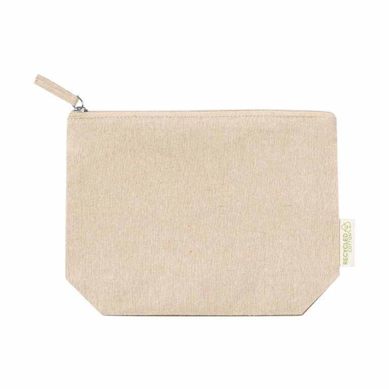Trousse de toilette personnalisable en coton recyclé 175 gr/m² - Melly Recyclé | pandacola - 1
