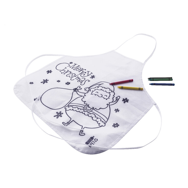 Tablier Noël à colorier personnalisé - Colkids | pandacola - 1