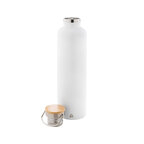 Bouteille isotherme personnalisée en acier et bambou 1L - Helsinki Recyclé | pandacola - thumb - 1
