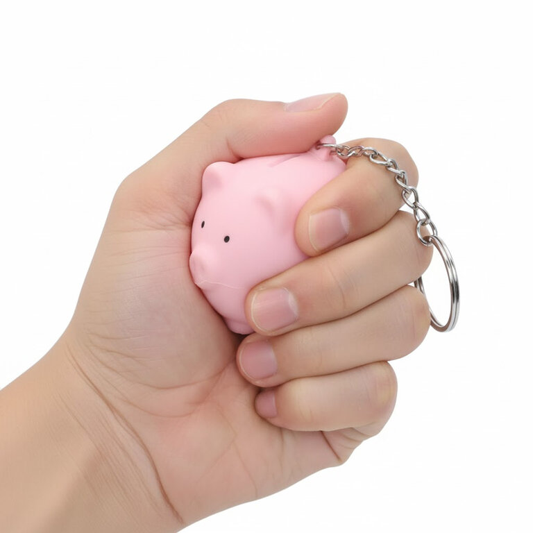 Porte-clés anti-stress personnalisé - Strezo Piggy | pandacola - 1
