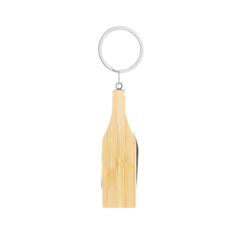 Porte-clés décapsuleur en bambou personnalisé - Brentona | pandacola - 2
