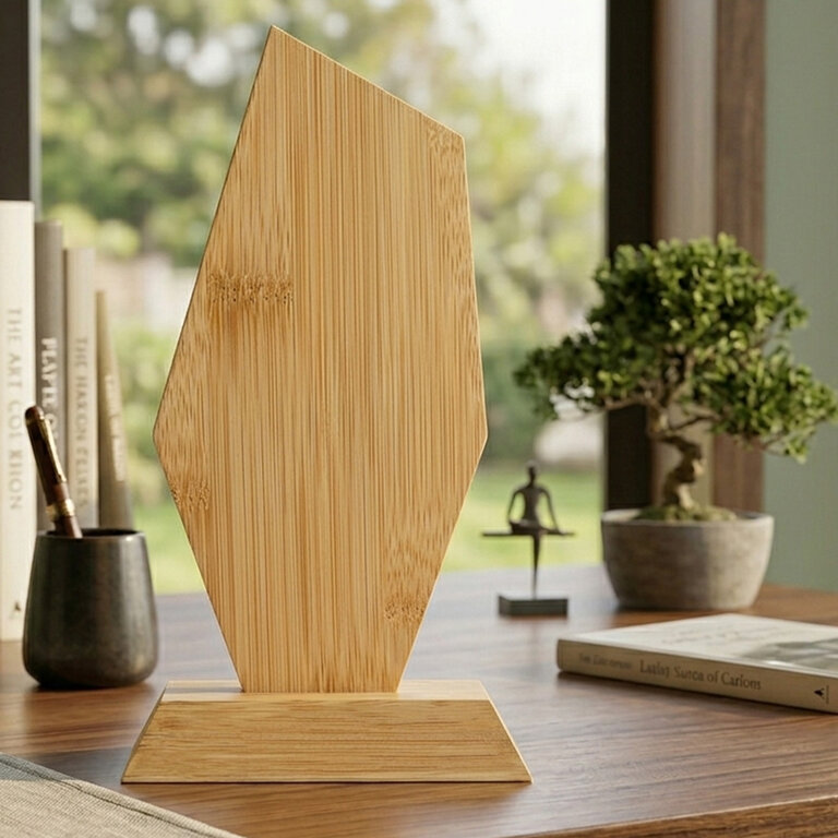 Trophée personnalisable en bambou - Faustina Flamme | pandacola - 3