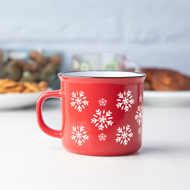 Mug personnalisable vintage en céramique 300 ml - Woodstock Noël | pandacola - 1