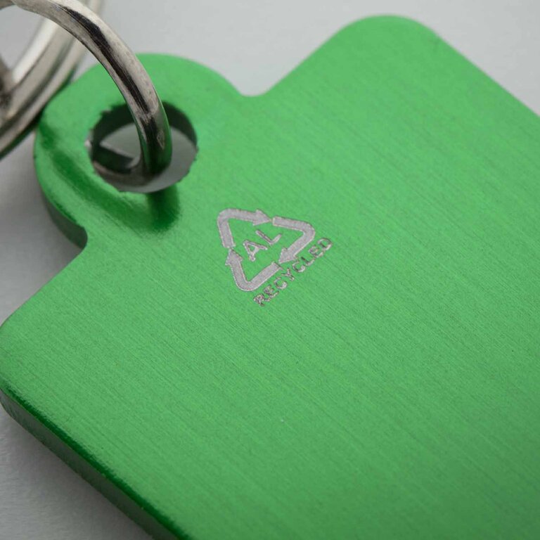 Porte-clés jeton personnalisé en aluminium recyclé - Kaplu | pandacola - 1