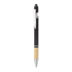 Stylo à bille personnalisable en aluminium avec stylet et détails bambou - Royalo Aluban | pandacola - thumb