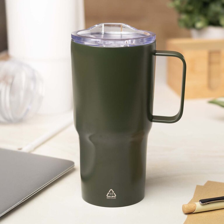 Mug isotherme personnalisé en acier 600 ml - Tendenza Inox | pandacola - 1