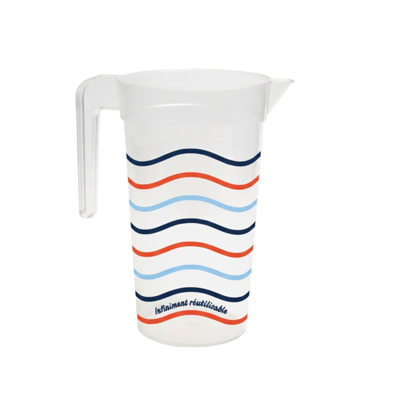 Pichet 1.5L givré personnalisable en quadri réutilisable - Loni quadri | pandacola - 2