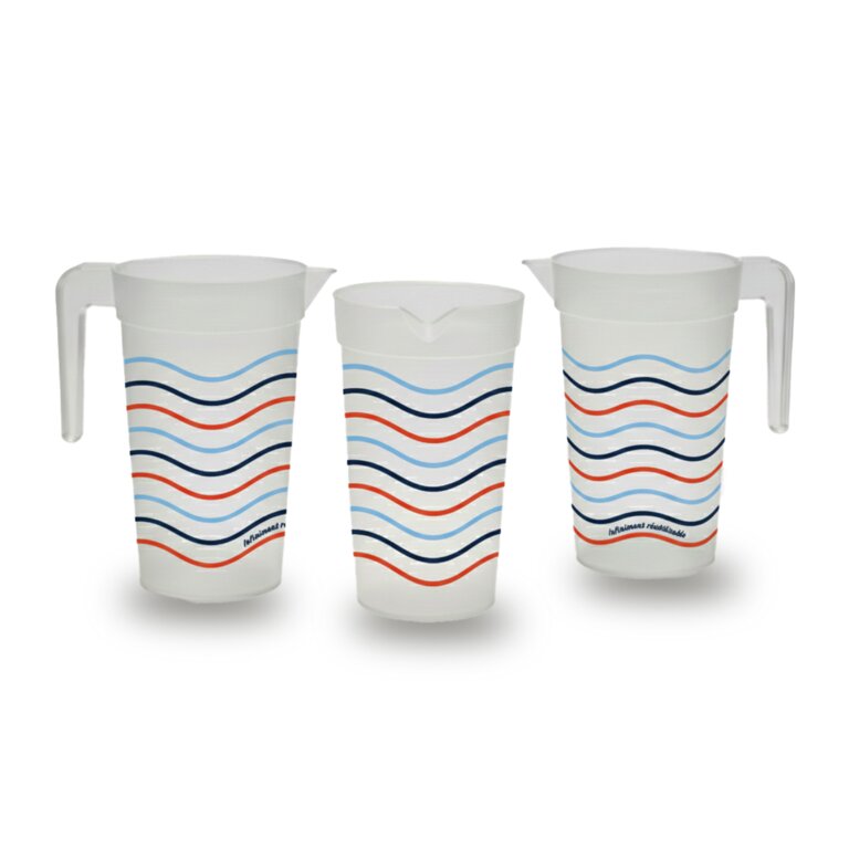 Pichet 1.5L givré personnalisable en quadri réutilisable - Loni quadri | pandacola - 3