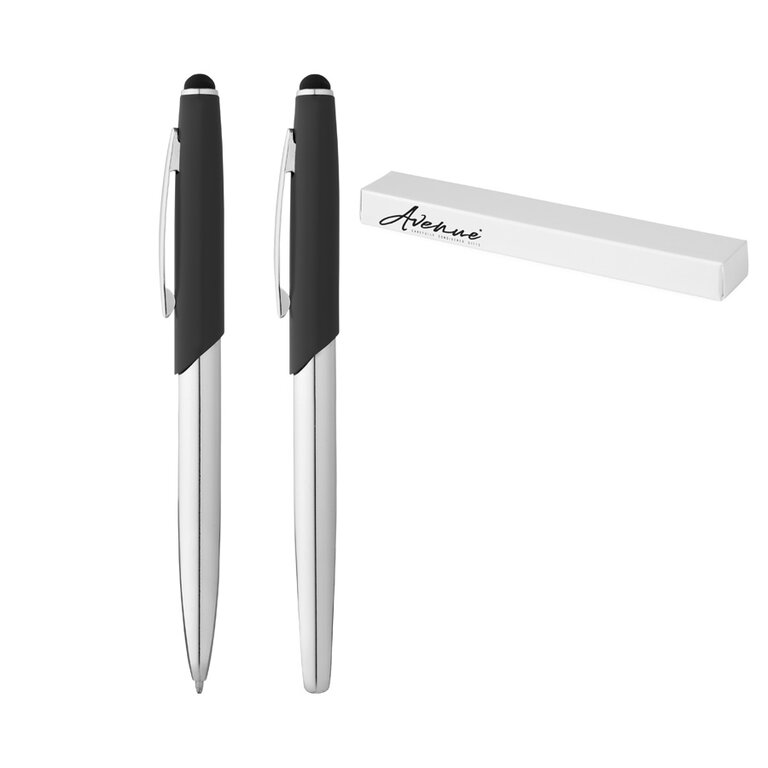 Parure stylo à bille et roller avec stylet - Genevi | pandacola - 1