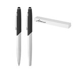Parure stylo à bille et roller avec stylet - Genevi | pandacola - thumb - 1