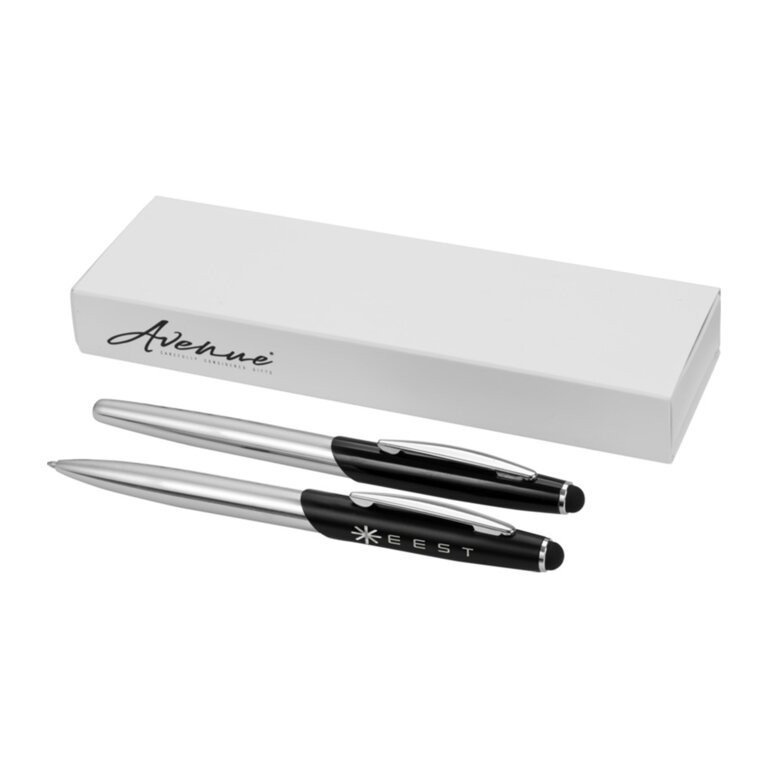 Parure stylo à bille et roller avec stylet - Genevi | pandacola - 5