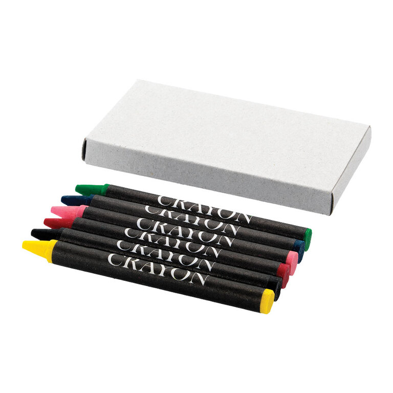 Étui de 6 crayons gras personnalisé - Noni | pandacola - 1