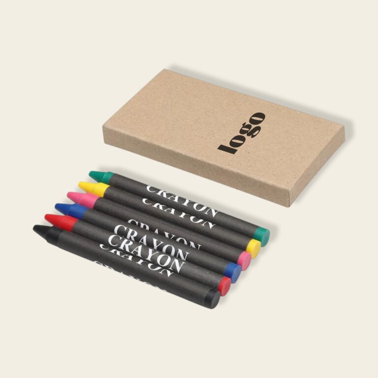 Étui de 6 crayons gras personnalisé - Noni | pandacola