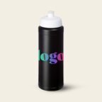 Gourde de sport personnalisée corps opaque noir 750 ml - Skyruni | pandacola - thumb