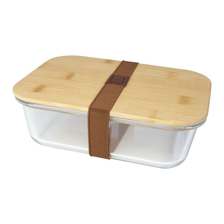 Lunch box personnalisée en verre et bambou 1L - Losi | pandacola - 1
