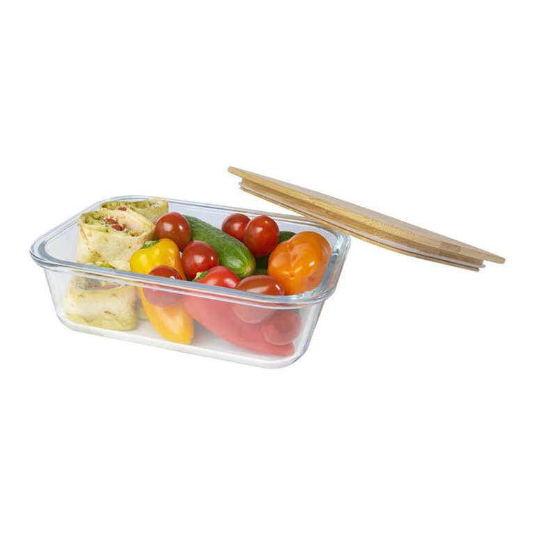Lunch box personnalisée en verre et bambou 1L - Losi | pandacola - 2