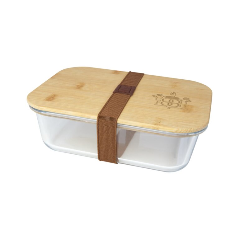 Lunch box personnalisée en verre et bambou 1L - Losi | pandacola - 3