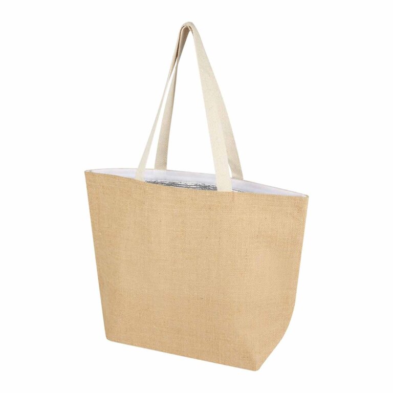 Sac shopping isotherme personnalisé jute 300 gr/m² - Juke | pandacola - 1