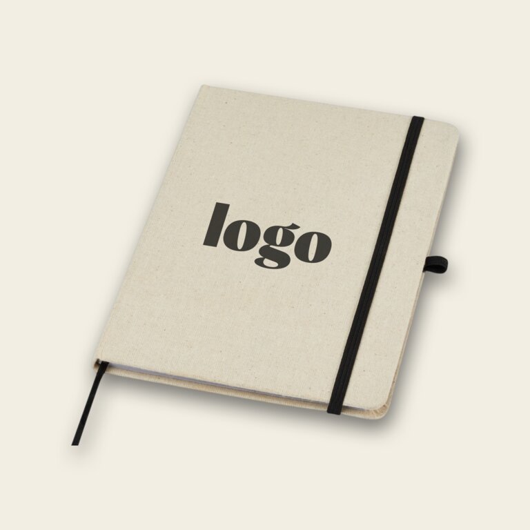 Carnet personnalisé en coton bio avec 120 pages blanches - Tasso | pandacola