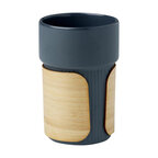 Mug personnalisé en céramique cannelé et bambou - Colrau | pandacola - thumb