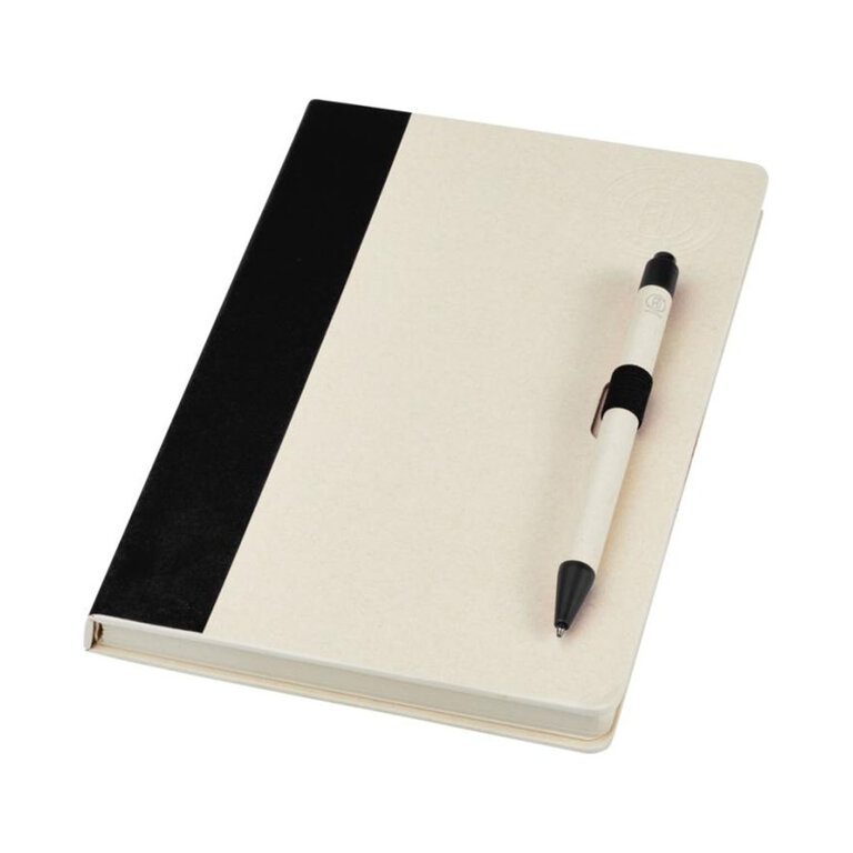 Carnet A5 personnalisé en carton de lait recyclé 160 pages lignées - Milky Style | pandacola - 1