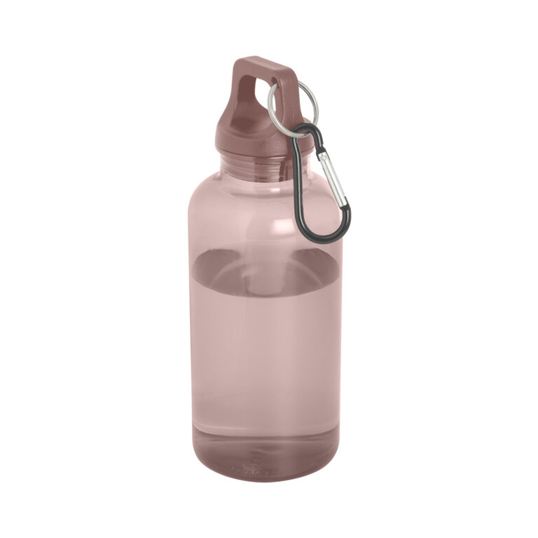 Bouteille personnalisée transparente en PP recyclé avec mousqueton 400 ml - Honvoi | pandacola - 1