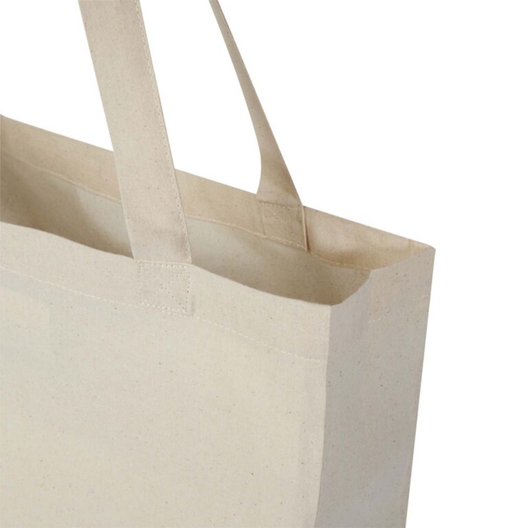Tote bag personnalisé en coton écru avec soufflet 140 gr/m² - Lirgi 140 Recyclé | pandacola - 2
