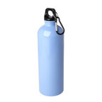 Gourde personnalisée en acier recyclé avec mousqueton noir 750 ml - Aregon Black | pandacola - thumb - 1