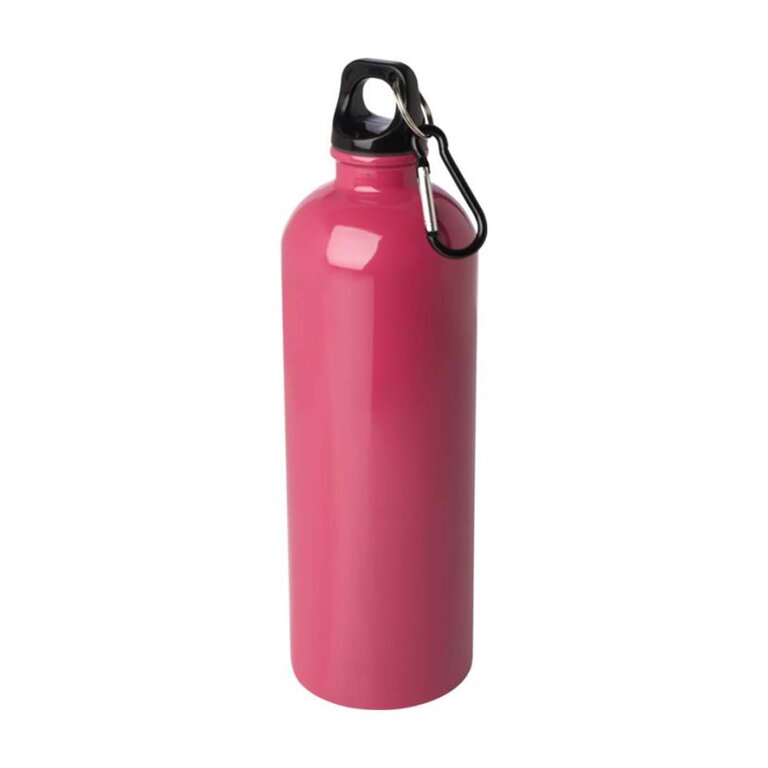 Gourde personnalisée en acier recyclé avec mousqueton noir 750 ml - Aregon Black | pandacola - 3