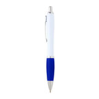 Stylo bille publicitaire corps blanc et grip couleur ABS recyclé - Nash White Recyclé | pandacola - thumb - 2