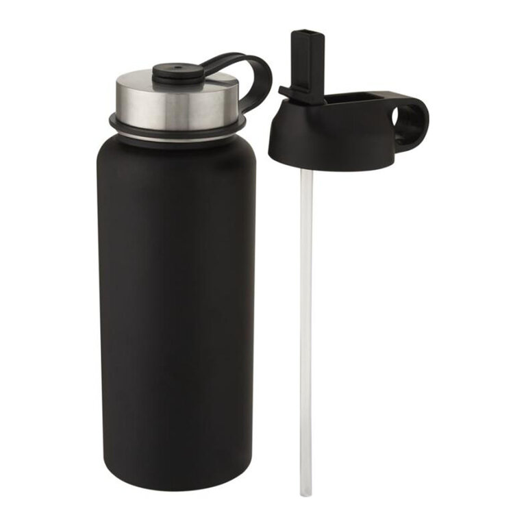 Gourde personnalisée isotherme double bouchon 1L - Doublo | pandacola - 1