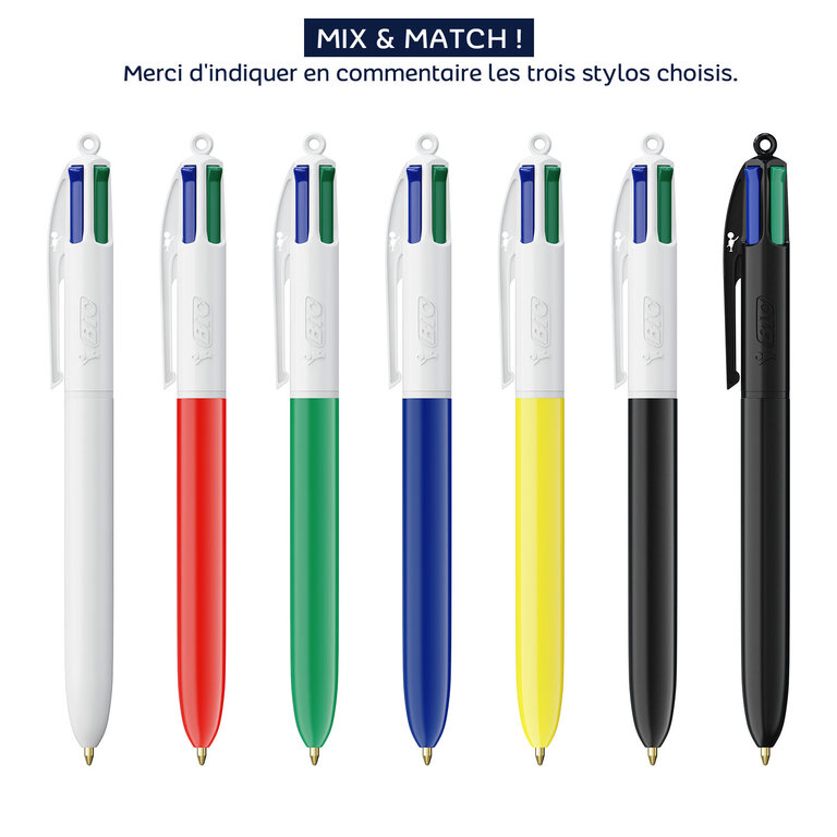 Pack personnalisé 3 stylos 4 couleurs BIC® - Stylbox | pandacola - 2
