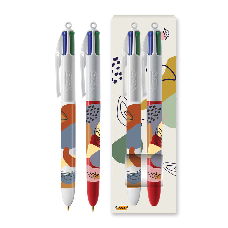 Pack 2 stylos 4 couleurs personnalisé BIC® - Stylbox | pandacola - 3
