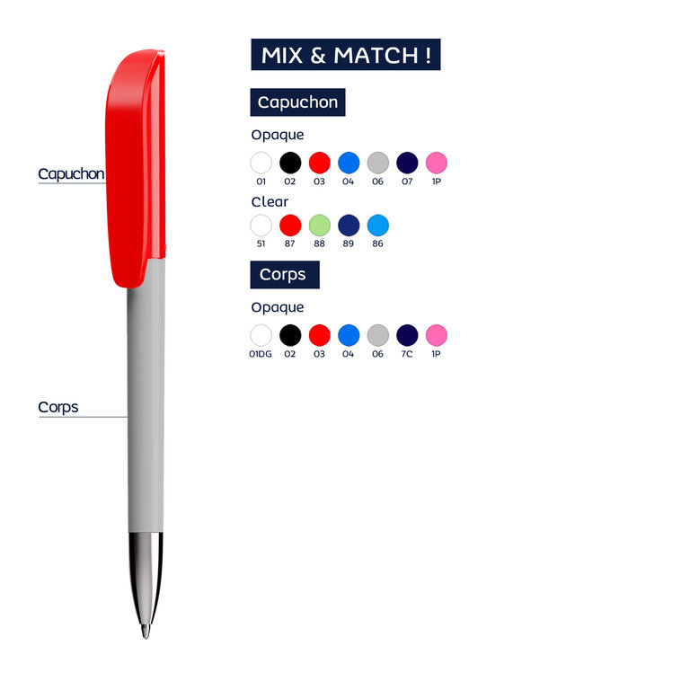 Stylo personnalisé BIC® - Super Clip Advance | pandacola - 1