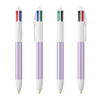 Stylo bille personnalisé BIC® - 4 Couleurs Rayures | pandacola - thumb - 3