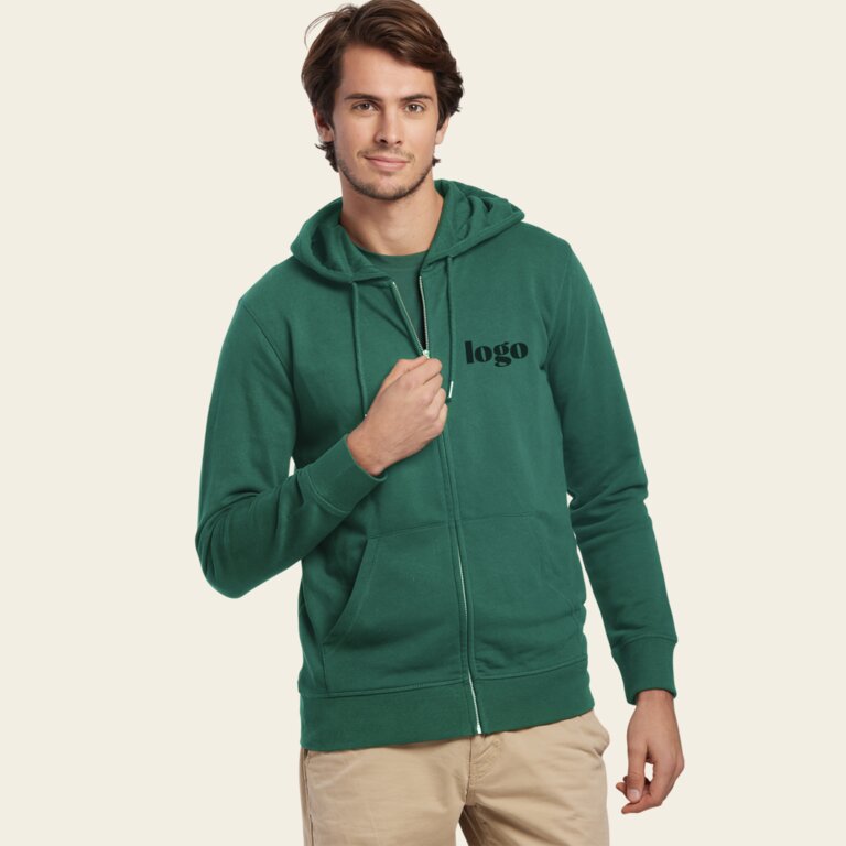 Sweat personnalisable unisexe zippé en coton bio 350 gr/m²  les Filosophes® - Montaigne | pandacola