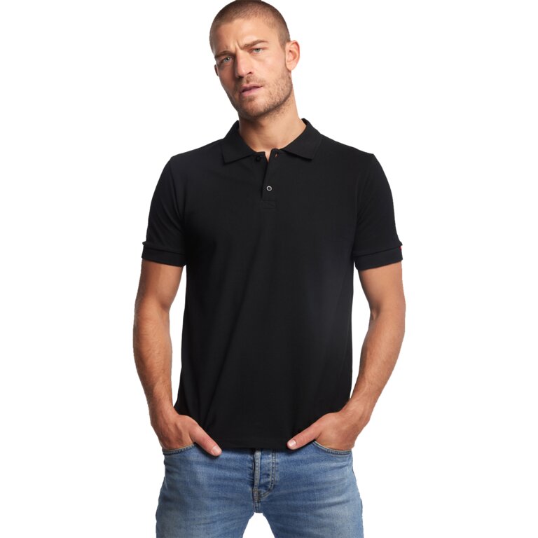 Polo personnalisable homme en coton bio 220 gr/m² les Filosophes® - Sartre | pandacola - 1