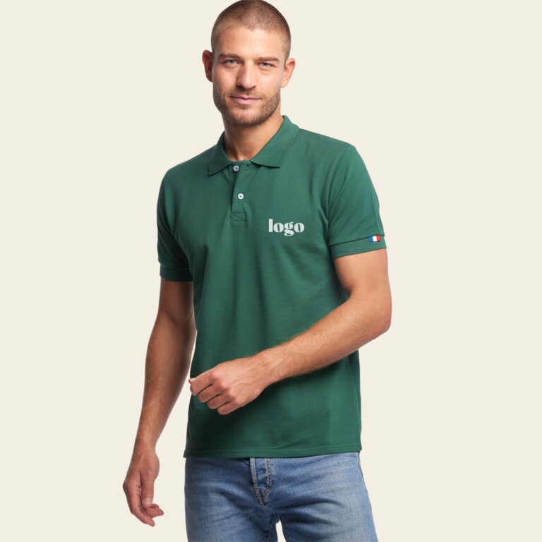 Polo personnalisable homme en coton bio 220 gr/m² les Filosophes® - Sartre | pandacola