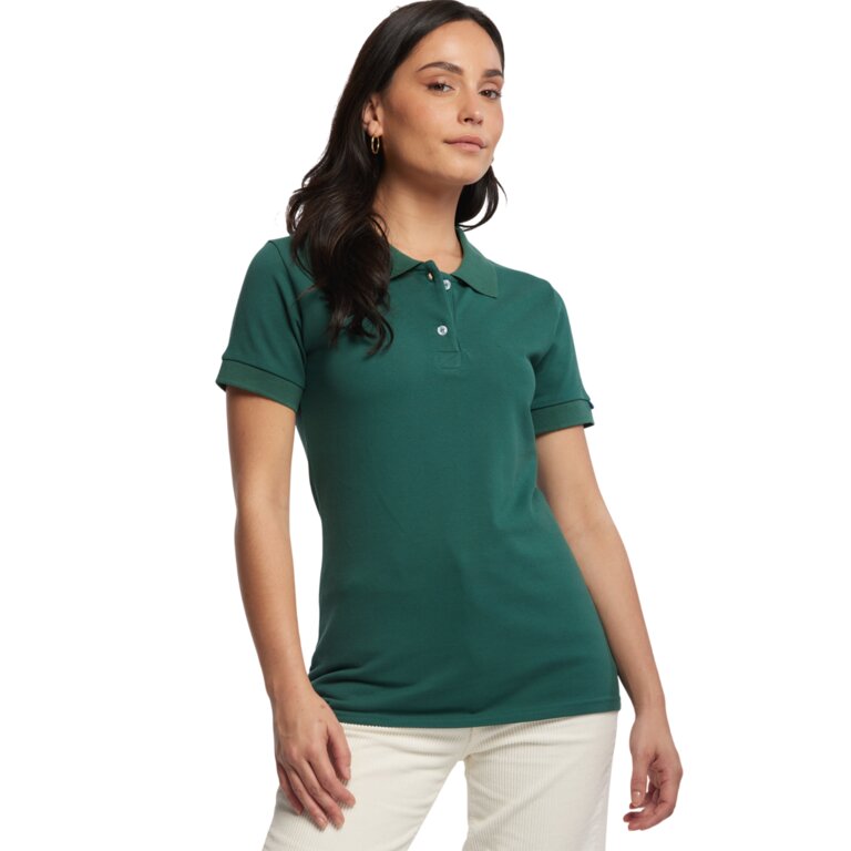 Polo personnalisable femme en coton bio 220 gr/m² les Filosophes® - Beauvoir | pandacola - 1
