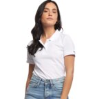 Polo personnalisable femme en coton bio 220 gr/m² les Filosophes® - Beauvoir | pandacola - thumb - 2